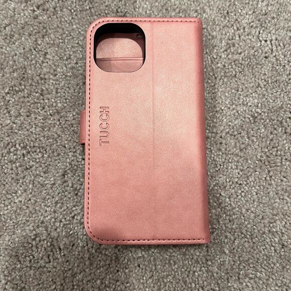NWB Tucch Take the World Phone Case for iPhone 15 6.1 Inch Pink Leather - Picture 6 of 6